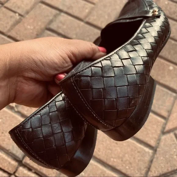 Sesto Meucci Italian loafers basket weave sz 5 - Picture 3 of 9